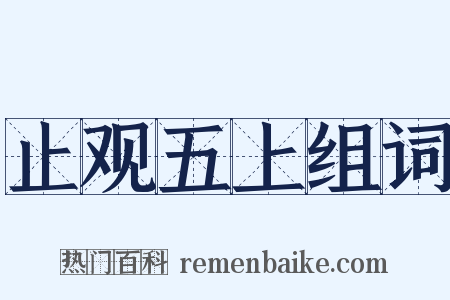 止观五上组词是什么意思的图片